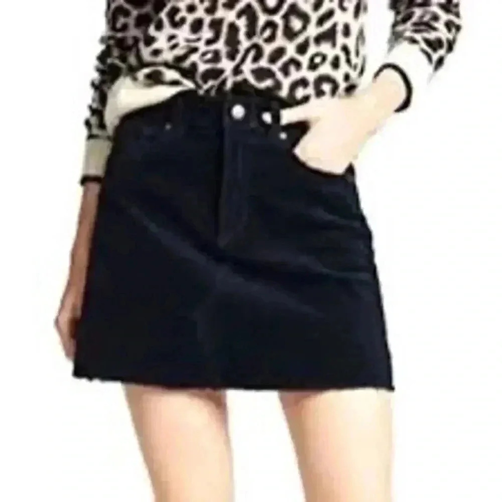 Dl1961 Corduroy Georgia Skirt Women 25 Dark Navy